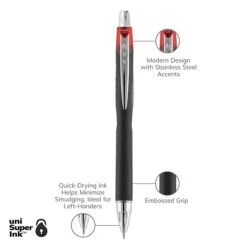 Uni-ball Uni Jetstream RT Retractable Ballpoint Pen, Medium Point, 1.0mm, Red Ink, Dozen (73834) -Sharpie || Pentel || Bic Shop 03004138 8AC2 451E A14A5613C831981B s7