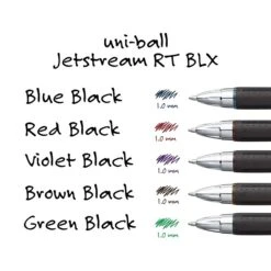 Uni-ball Uni Jetstream RT BLX Ballpoint Pens, Medium Point, 1.0mm, Blue/Black Ink, 12/Pack (1858845) -Sharpie || Pentel || Bic Shop 0D01D482 24E9 4831 8383672041A9D4DC s7