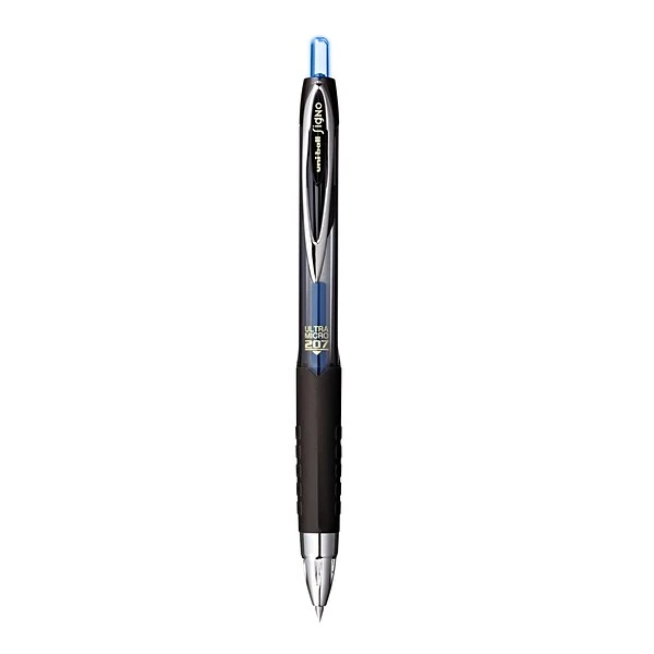 Uni-ball Uniball 207 Retractable Gel Pens, Ultra Micro Point, 0.38mm, Blue Ink, 12/Pack (1790923) 2 Uni-ball Uniball 207 Retractable Gel Pens, Ultra Micro Point, 0.38mm, Blue Ink, 12/Pack (1790923) - Image 2