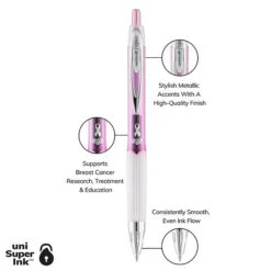 Uni-ball Uniball 207 Pink Ribbon Retractable Gel Pens, Medium Point, 0.7mm, Black Ink, Dozen (1745267) -Sharpie || Pentel || Bic Shop 24933F36 3DF3 45B1 BD55B4884576F6B8 s7
