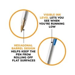 BIC Cristal Xtra Smooth Ballpoint Pen, Medium Point, Blue Ink, 24/Box, 6 Boxes/Pack (MS144E-BLU) -Sharpie || Pentel || Bic Shop 2847B173 BCD6 41DA A79F68C58EAB093F s7