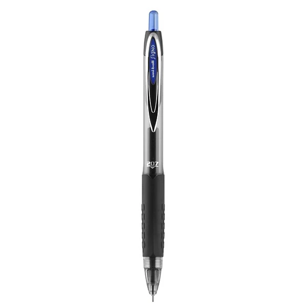Uni-ball Uniball 207 Needle Retractable Gel Pens, Medium Point, 0.7mm, Blue Ink, Dozen (1736098) 2 Uni-ball Uniball 207 Needle Retractable Gel Pens, Medium Point, 0.7mm, Blue Ink, Dozen (1736098) - Image 2