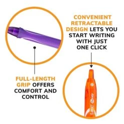 BIC Gel-ocity Quick Dry Retractable Gel Pens, Medium Point, Assorted Ink, 8/Pack (RGLCGAP81-AST) -Sharpie || Pentel || Bic Shop 40626A5A 68D1 4F6C 9B9D3935ABBC53E3 s7