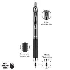 Uni-ball Uniball 207 Retractable Gel Pens, Medium Point, 0.7mm, Black Ink, 8/Pack (1756584) -Sharpie || Pentel || Bic Shop 4B8D506A B5B2 4BF1 93D2F4B31D010A59 s7