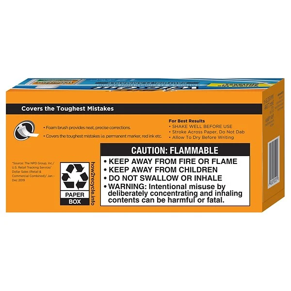 BIC Wite-Out Extra Coverage Correction Fluid, 20 Ml., White, Dozen (WOFEC12WE) 3 BIC Wite-Out Extra Coverage Correction Fluid, 20 Ml., White, Dozen (WOFEC12WE) - Image 3