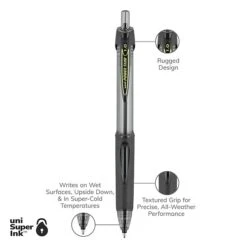 Uni-ball Uni Power Tank RT Ballpoint Pens, Medium Point, 1.0mm, Black Ink, 12/Pack (42070) -Sharpie || Pentel || Bic Shop 4C1B1031 1FF2 460F 96060F150BD2C9AC s7