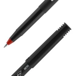 Uniball Onyx Rollerball Pen, Micro Point, 0.5mm, Red Ink, Dozen (60042)