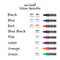 Uni-ball Uniball Vision Needle Rollerball Pens, Fine Point, 0.7mm, Assorted Ink, 8/Pack (1734916) -Sharpie || Pentel || Bic Shop 529CBD12 86CC 4923 8F03B334D472A6B8 s7