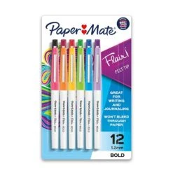 Paper Mate Flair Felt Pen, Bold Point, Assorted Ink, Dozen (2125414) -Sharpie || Pentel || Bic Shop 5934B613 CF8E 4D0C A3D21A8FACC7DA20 s7