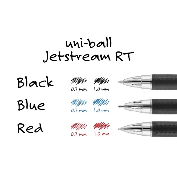 Uni-ball Uni Jetstream RT Retractable Ballpoint Pen, Medium Point, 1.0mm, Black Ink, Dozen (73832) 6 Uni-ball Uni Jetstream RT Retractable Ballpoint Pen, Medium Point, 1.0mm, Black Ink, Dozen (73832) - Image 6