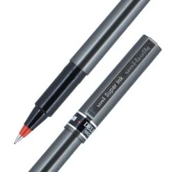 Uni-ball Uniball Deluxe Rollerball Pen, Micro Point, 0.5mm, Red Ink (60026)