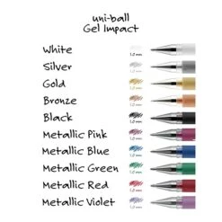 Uni-ball Uniball Signo Gel Impact Pens, Bold Point, 1.0mm, Silver Ink (60658) -Sharpie || Pentel || Bic Shop 7D36EE80 5CB5 420F A3B205582EDA066D s7