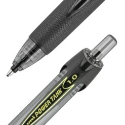 Uni-ball Uni Power Tank RT Ballpoint Pens, Medium Point, 1.0mm, Black Ink, 12/Pack (42070)