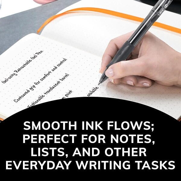 BIC Gel-ocity Original Retractable Gel Pens, Medium Point, Blue Ink, Dozen (31564/RLC11) 6 BIC Gel-ocity Original Retractable Gel Pens, Medium Point, Blue Ink, Dozen (31564/RLC11) - Image 6