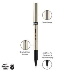Uni-ball Uniball Deluxe Rollerball Pens, Fine Point, 0.7mm, Black Ink (60052) -Sharpie || Pentel || Bic Shop 897FF67B 7806 407D 9C7F879500EB7FCE s7