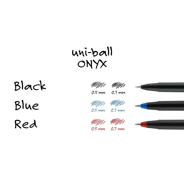 Uni-ball Uniball Onyx Rollerball Pen, Fine Point, 0.7mm, Red Ink, Dozen (60144) 6 Uni-ball Uniball Onyx Rollerball Pen, Fine Point, 0.7mm, Red Ink, Dozen (60144) - Image 6