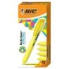 BIC Brite Liner Retractable Highlighter With Grip, Chisel Tip, Yellow, Dozen (BLR11-YW)