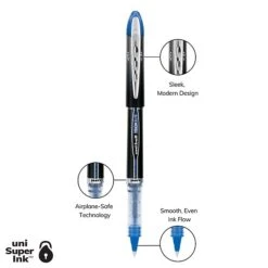 Uni-ball Uniball Vision Elite Rollerball Pens, Micro Point, 0.5mm, Blue Ink (69021) -Sharpie || Pentel || Bic Shop A1F9301D 9459 487D BCE5C89AF3F0B091 s7