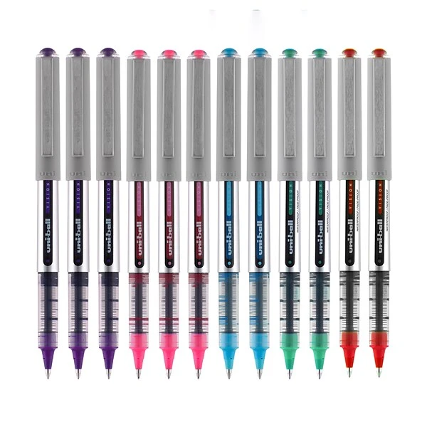 Uni-ball Uniball Vision Designer Rollerball Pens, Fine Point, 0.7mm, Assorted Ink, 12/Pack (60387) 2 Uni-ball Uniball Vision Designer Rollerball Pens, Fine Point, 0.7mm, Assorted Ink, 12/Pack (60387) - Image 2