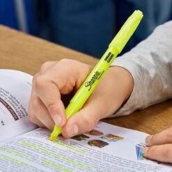 Sharpie Pocket Stick Highlighter, Chisel Tip, Fluorescent Yellow, 5/Pack (1908050) -Sharpie || Pentel || Bic Shop B083A785 39EC 4CBE B5729908BB7A28E0 s7