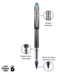 Uni-ball VISION ELITE BLX Rollerball Pens, Micro Point, Blue/Black Ink, 12/Pack (69020) -Sharpie || Pentel || Bic Shop CB217B11 AA1E 4606 8DD8BBCA6F18A0BD s7