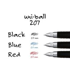 Uni-ball Uniball 207 Retractable Gel Pens, Micro Point, 0.5mm, Red Ink, Dozen (61257) -Sharpie || Pentel || Bic Shop D1973609 A533 4CAF B270AA2BFA3564D1 s7