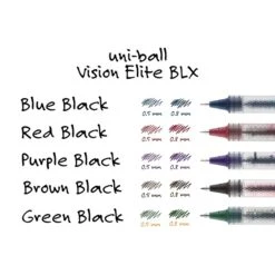 Uni-ball Uniball Vision Elite BLX Rollerball Pens, Micro Point, 0.5mm, Assorted Ink, 5/Pack (1832410) -Sharpie || Pentel || Bic Shop D7FA1E77 DBF4 436B 8DEBA933E4A1F340 s7