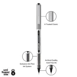 Uni-ball Vision Rollerball Pens, Fine Point, Black Ink, Dozen (60126) -Sharpie || Pentel || Bic Shop D93AD2E3 50CD 4DBA ADFD5DA413BFB774 s7