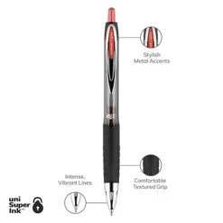 Uni-ball Uniball 207 Retractable Gel Pens, Medium Point, 0.7mm, Red Ink, Dozen (33952) -Sharpie || Pentel || Bic Shop DAE48F3B 1FD2 474C A72C6354264CE993 s7
