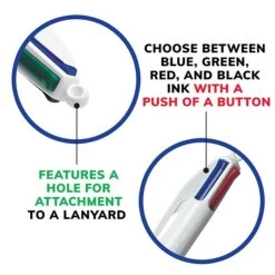 BIC 4-Color Retractable Ballpoint Pens, Medium Point, Assorted Ink, 3/Pack (14540) -Sharpie || Pentel || Bic Shop E09D1730 9337 4AC9 9A99C599CCF6BE0E s7