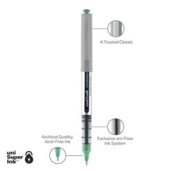 Uni-ball Uniball Vision Rollerball Pens, Fine Point, 0.7mm, Green Ink (60386) -Sharpie || Pentel || Bic Shop E39AF214 66B3 4897 8C95C42530C65653 s7