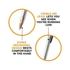 BIC Cristal Xtra Smooth Ballpoint Pen, Medium Point, Black Ink, 24/Box, 6 Boxes/Pack (MS144E-BLK) -Sharpie || Pentel || Bic Shop EA7C3AED A335 489F 8C775C3CA6B93BE1 s7