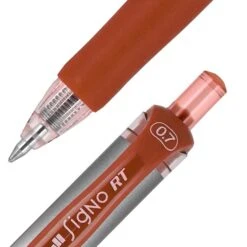 Uni-ball Uniball Signo RT Gel Pens, Medium Point, 0.7mm, Red Ink, Dozen (65942)