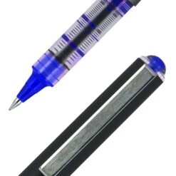 Uni-ball Uniball Vision Rollerball Pen, Micro Point, 0.5mm, Blue Ink, Dozen (60108)