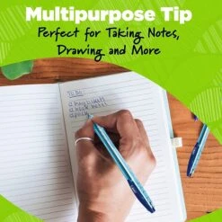 BIC Ecolutions Ocean-Bound Retractable Ballpoint Pens (formerly ReVolution), Medium Point, Blue Ink, Dozen (BPRR11-BLU) -Sharpie || Pentel || Bic Shop F2580671 D535 4466 891162F404390639 s7