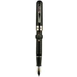 Conklin® Mark Twain Crescent Fountain Pen With Rose Gold Trim, Fine Nib, Black (CK71137)