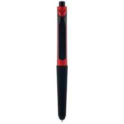 Monteverde S-106 Clip Action One-Touch Ballpoint Pen With Front Stylus, Red, 2/Pack (MV36039)