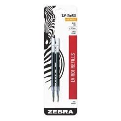 Zebra Sarasa Dry Gel-Ink Pen Refill, Medium Tip, Blue Ink, 2/Pack (87022)