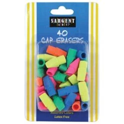 Sargent Art 40-Count Cap Eraser, Assorted, 6/Bundle (SAR361015)