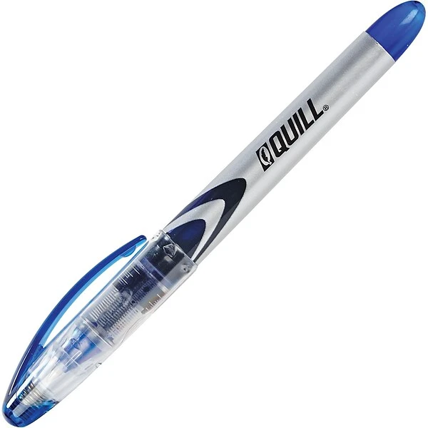 Quill Brand® Rollerball Pens, Fine Point, Blue, Dozen (32158-QL) 2 Quill Brand® Rollerball Pens, Fine Point, Blue, Dozen (32158-QL) - Image 2