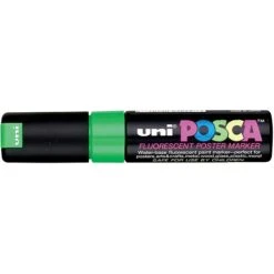 Uni POSCA PC-8K Water-Based Paint Marker, Broad Chisel Tip, Fluorescent Green (PC8KFGREEN)