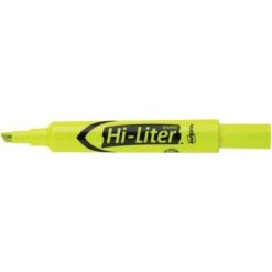 Avery Hi-Liter Desk Style Highlighters, Chisel Tip, Fluorescent Yellow Ink, 12/Pk (24000)