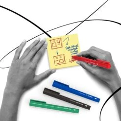 TRU RED™ Pen Permanent Markers, Fine Tip, Red, 12/Pack (TR54539) -Sharpie || Pentel || Bic Shop s1194653 s7