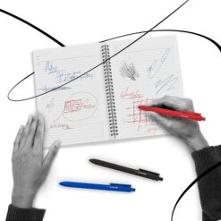 TRU RED™ Retractable Quick Dry Gel Pen, Medium Point, 1.0mm, Black, 5/Pack (TR56952) -Sharpie || Pentel || Bic Shop s1194666 s7