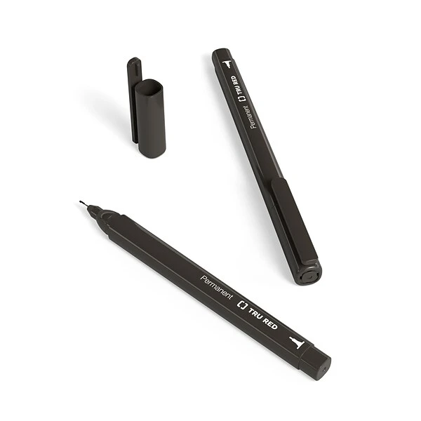 TRU RED™ Pen Permanent Markers, Ultra Fine Tip, Black, 36/Pack (TR54546) 4 TRU RED™ Pen Permanent Markers, Ultra Fine Tip, Black, 36/Pack (TR54546) - Image 4