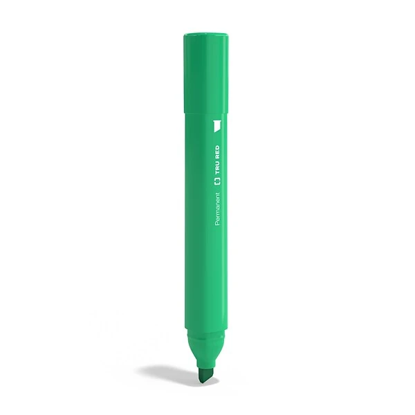 TRU RED™ Tank Permanent Markers, Chisel Tip, Green, 12/Pack (TR54541) 1 TRU RED™ Tank Permanent Markers, Chisel Tip, Green, 12/Pack (TR54541)