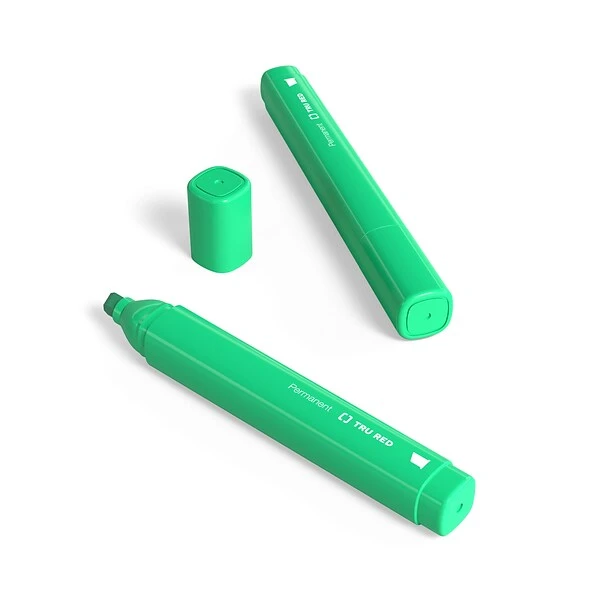 TRU RED™ Tank Permanent Markers, Chisel Tip, Green, 12/Pack (TR54541) 4 TRU RED™ Tank Permanent Markers, Chisel Tip, Green, 12/Pack (TR54541) - Image 4