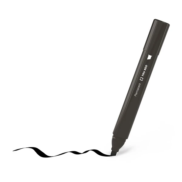 TRU RED™ Tank Permanent Markers, Chisel Tip, Black, 12/Pack (TR54532) 2 TRU RED™ Tank Permanent Markers, Chisel Tip, Black, 12/Pack (TR54532) - Image 2