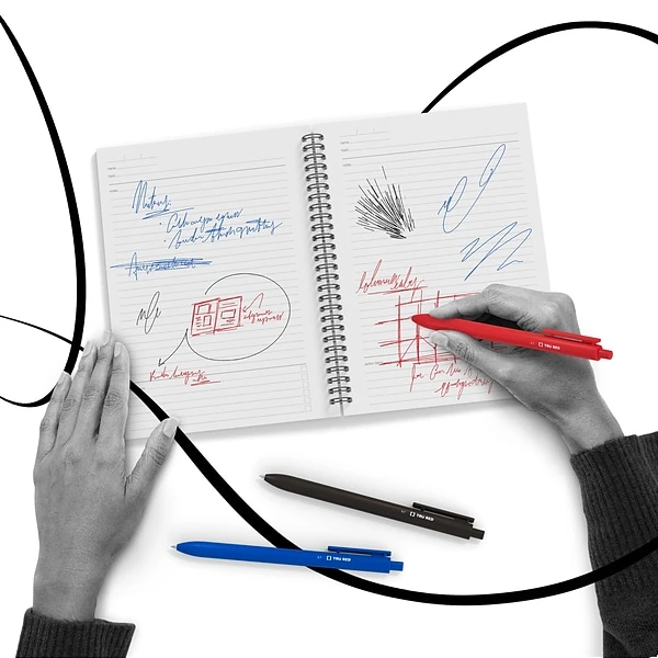 TRU RED™ Retractable Quick Dry Gel Pens, Medium Point, 0.7mm, Black, 5/Pack (TR54494) 5 TRU RED™ Retractable Quick Dry Gel Pens, Medium Point, 0.7mm, Black, 5/Pack (TR54494) - Image 5