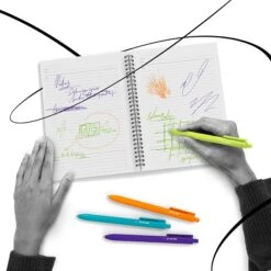 TRU RED™ Retractable Quick Dry Gel Pens, Medium Point, 0.7mm, Assorted, 5/Pack (TR54497) -Sharpie || Pentel || Bic Shop s1195506 s7 1